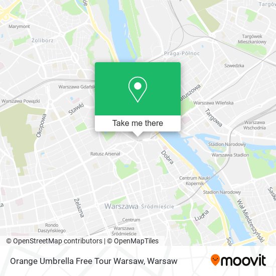 Orange Umbrella Free Tour Warsaw map