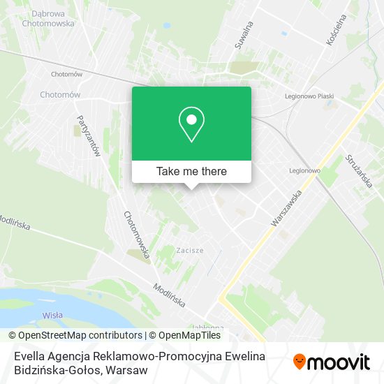 Evella Agencja Reklamowo-Promocyjna Ewelina Bidzińska-Gołos map