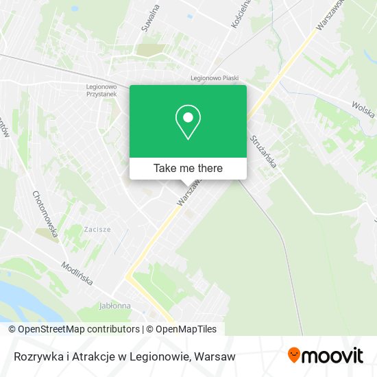 Rozrywka i Atrakcje w Legionowie map