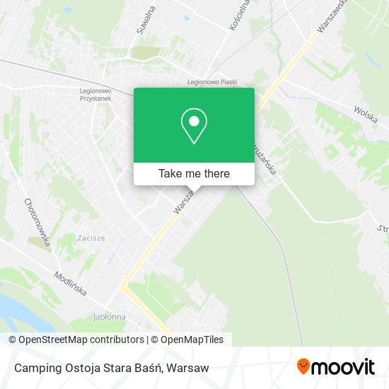 Camping Ostoja Stara Baśń map