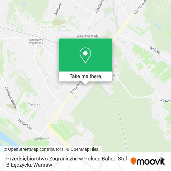 Карта Przedsiębiorstwo Zagraniczne w Polsce Bahco Stal B Łęczycki