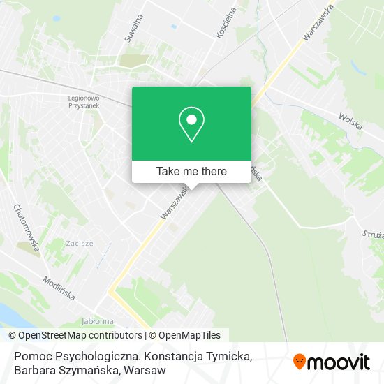 Pomoc Psychologiczna. Konstancja Tymicka, Barbara Szymańska map