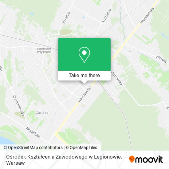 Карта Ośrodek Kształcenia Zawodowego w Legionowie