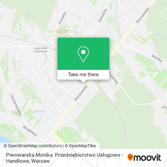 Piwowarska Monika. Przedsiębiorstwo Usługowo - Handlowe map