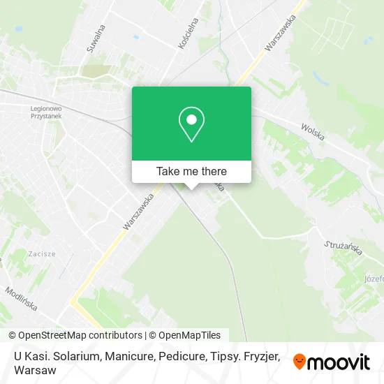 U Kasi. Solarium, Manicure, Pedicure, Tipsy. Fryzjer map