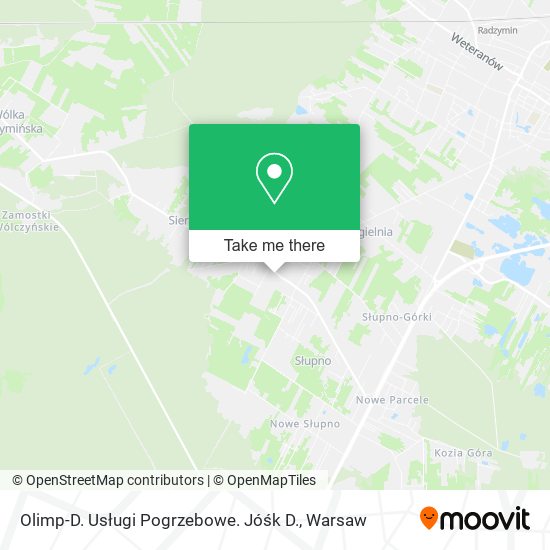 Olimp-D. Usługi Pogrzebowe. Jóśk D. map