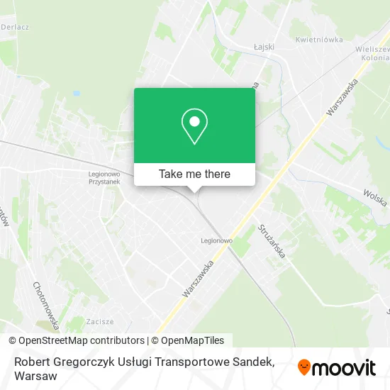 Robert Gregorczyk Usługi Transportowe Sandek map