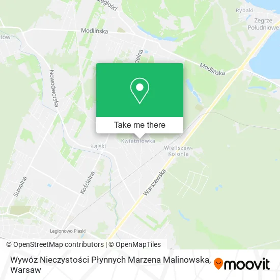 Wywóz Nieczystości Płynnych Marzena Malinowska map