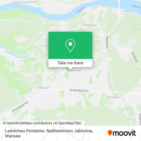 Leśnictwo Poniatów. Nadleśnictwo Jabłonna map