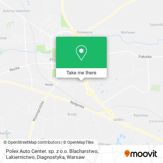 Polex Auto Center. sp. z o.o. Blacharstwo, Lakiernictwo, Diagnostyka map