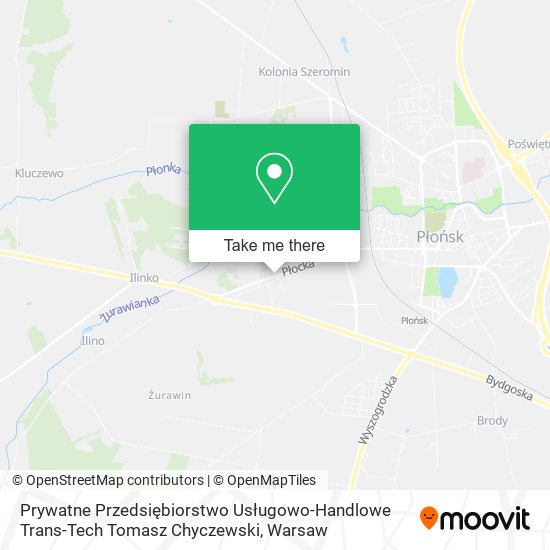 Prywatne Przedsiębiorstwo Usługowo-Handlowe Trans-Tech Tomasz Chyczewski map