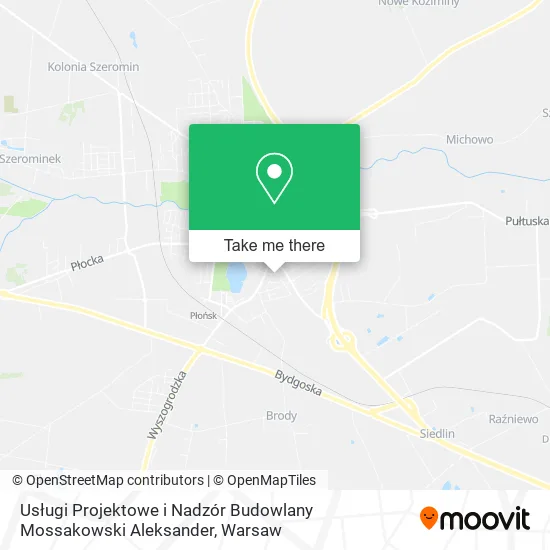 Usługi Projektowe i Nadzór Budowlany Mossakowski Aleksander map