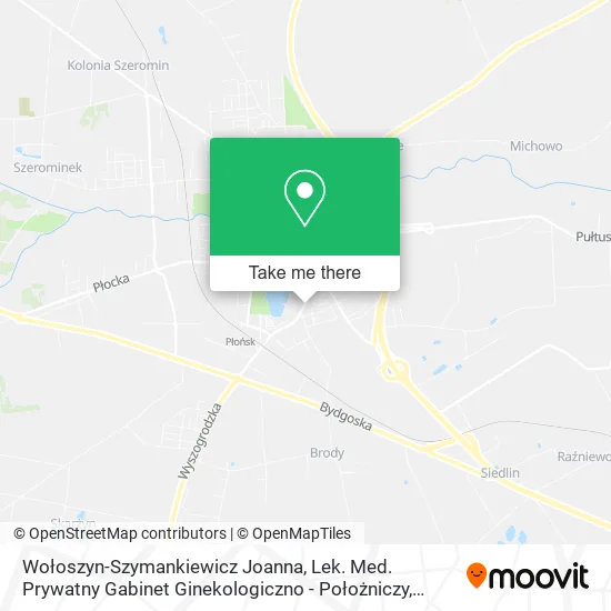 Wołoszyn-Szymankiewicz Joanna, Lek. Med. Prywatny Gabinet Ginekologiczno - Położniczy map