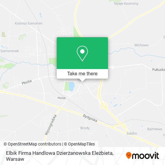 Elbik Firma Handlowa Dzierżanowska Eleżbieta map