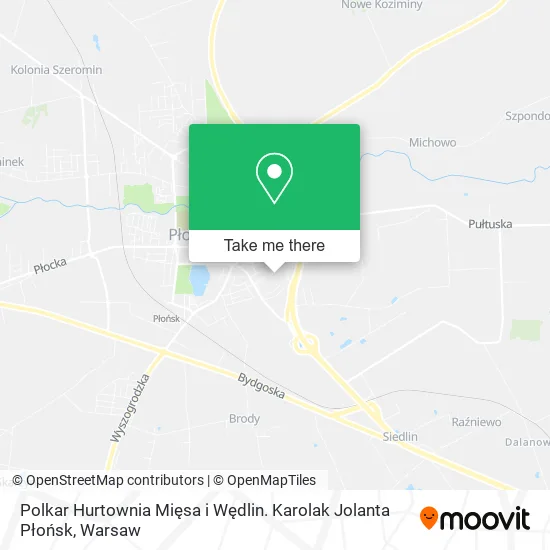 Polkar Hurtownia Mięsa i Wędlin. Karolak Jolanta Płońsk map