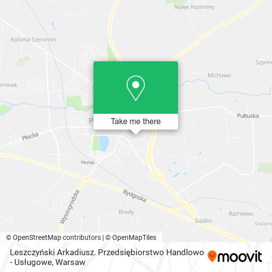 Leszczyński Arkadiusz. Przedsiębiorstwo Handlowo - Usługowe map