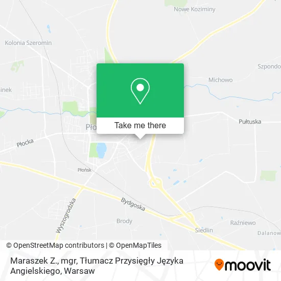 Maraszek Z., mgr, Tłumacz Przysięgły Języka Angielskiego map