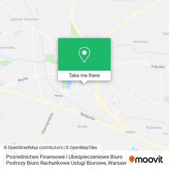 Posrednictwo Finansowe i Ubezpieczeniowe Biuro Podrozy Biuro Rachunkowe Uslugi Biurowe map