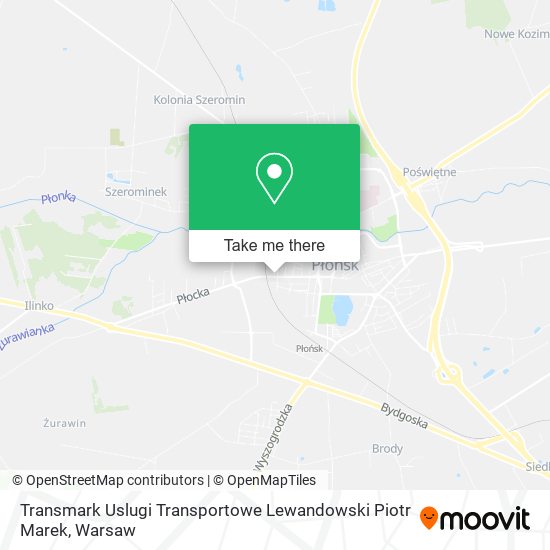 Карта Transmark Uslugi Transportowe Lewandowski Piotr Marek