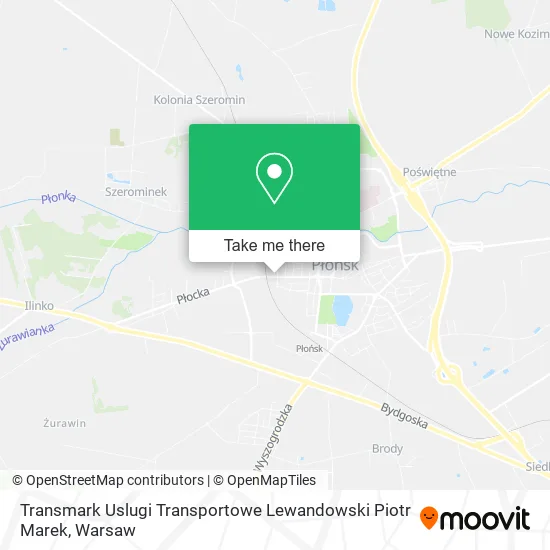Карта Transmark Uslugi Transportowe Lewandowski Piotr Marek