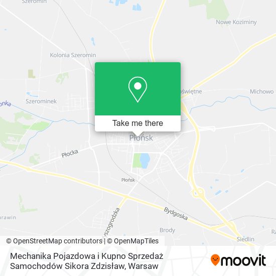 Mechanika Pojazdowa i Kupno Sprzedaż Samochodów Sikora Zdzisław map