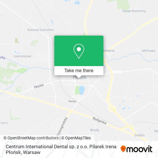 Карта Centrum International Dental sp. z o.o. Pilarek Irena Płońsk