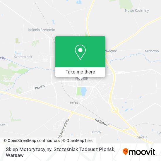 Sklep Motoryzacyjny. Szcześniak Tadeusz Płońsk map