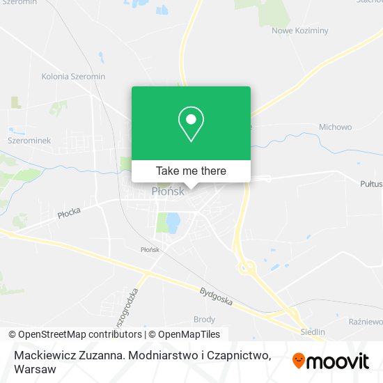 Mackiewicz Zuzanna. Modniarstwo i Czapnictwo map