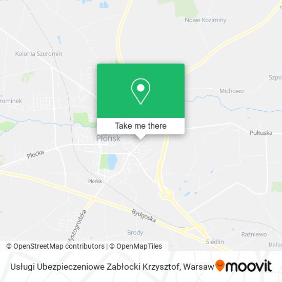 Usługi Ubezpieczeniowe Zabłocki Krzysztof map