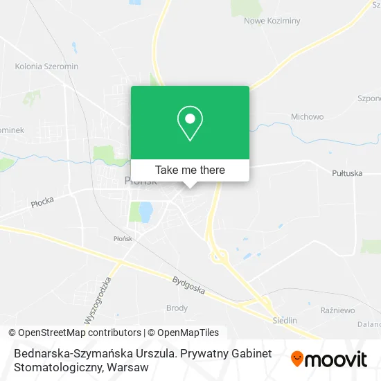 Bednarska-Szymańska Urszula. Prywatny Gabinet Stomatologiczny map