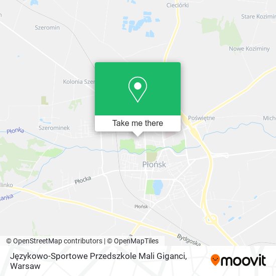 Językowo-Sportowe Przedszkole Mali Giganci map