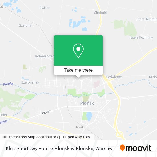 Klub Sportowy Romex Płońsk w Płońsku map