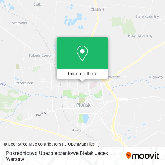 Pośrednictwo Ubezpieczeniowe Bielak Jacek map