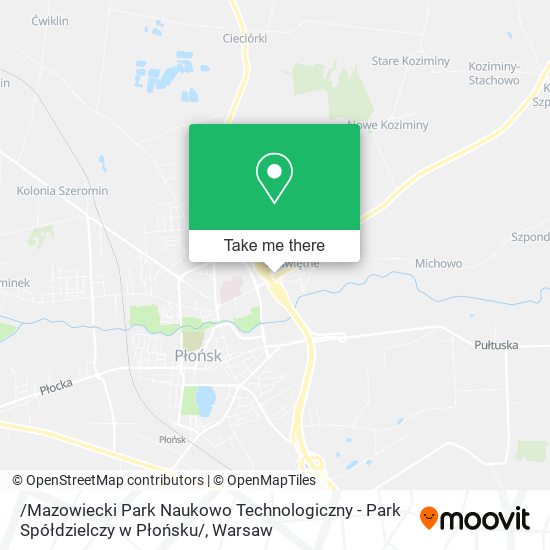 /Mazowiecki Park Naukowo Technologiczny - Park Spółdzielczy w Płońsku/ map