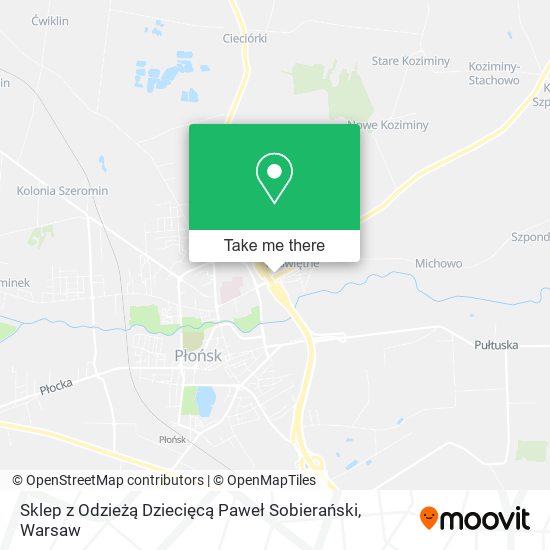 Sklep z Odzieżą Dziecięcą Paweł Sobierański map