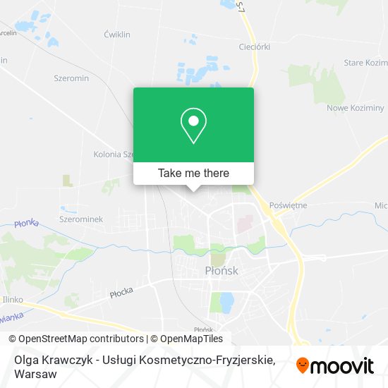 Olga Krawczyk - Usługi Kosmetyczno-Fryzjerskie map