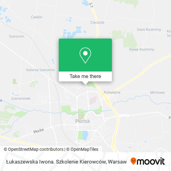 Łukaszewska Iwona. Szkolenie Kierowców map