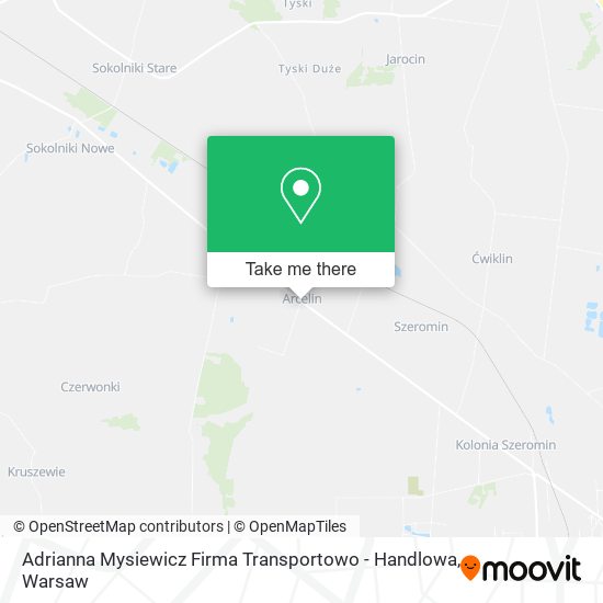 Adrianna Mysiewicz Firma Transportowo - Handlowa map