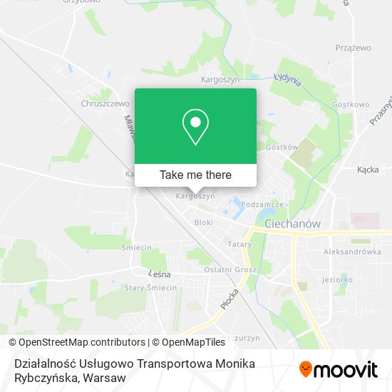 Działalność Usługowo Transportowa Monika Rybczyńska map