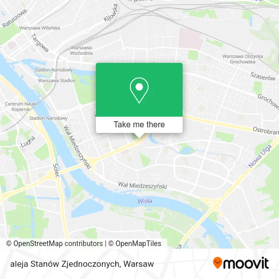 aleja Stanów Zjednoczonych map