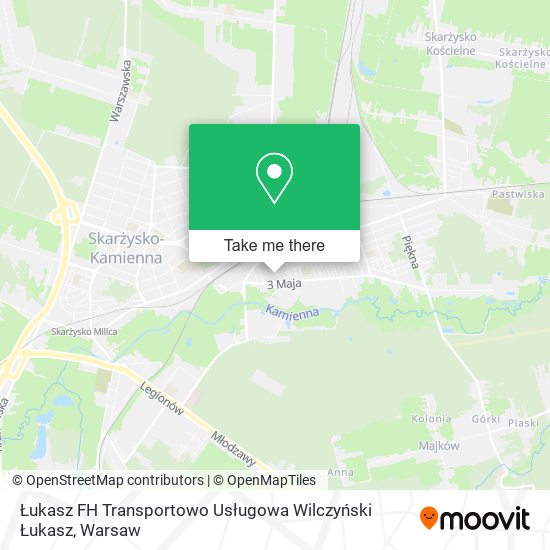 Карта Łukasz FH Transportowo Usługowa Wilczyński Łukasz