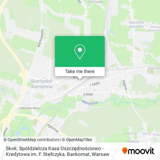 Skok. Spółdzielcza Kasa Oszczędnościowo - Kredytowa im. F. Stefczyka. Bankomat map