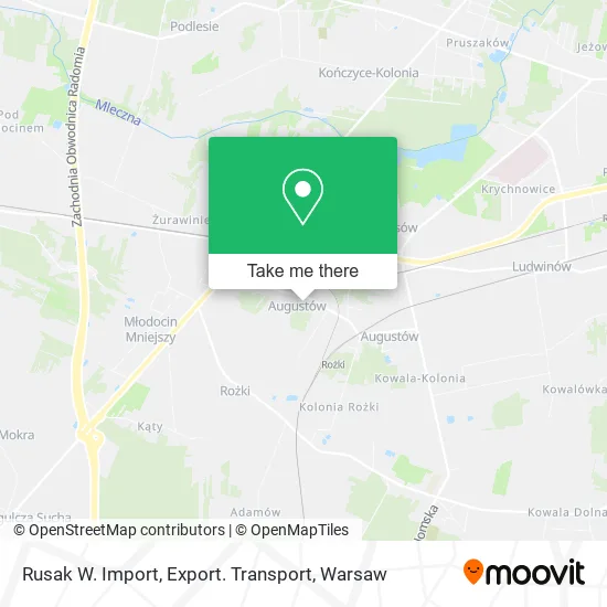 Карта Rusak W. Import, Export. Transport