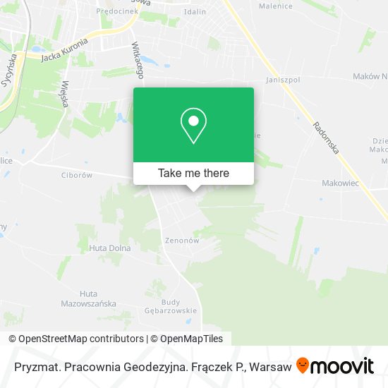 Pryzmat. Pracownia Geodezyjna. Frączek P. map