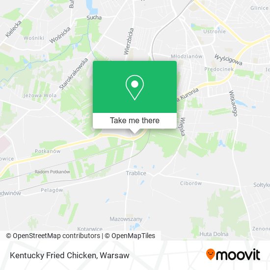 Kentucky Fried Chicken map