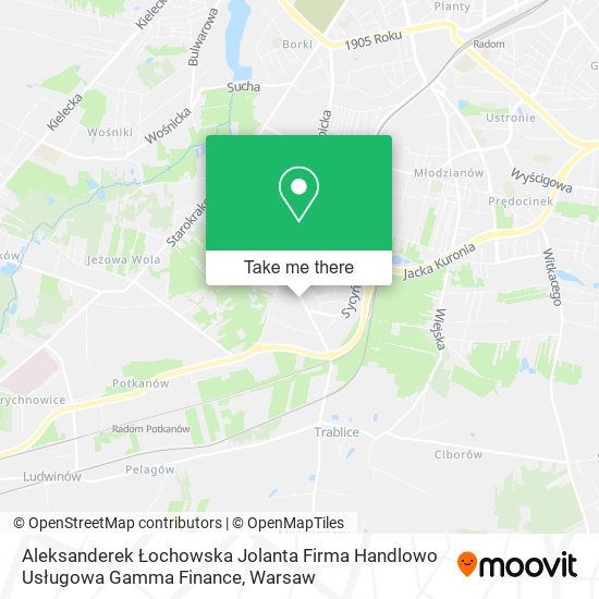 Aleksanderek Łochowska Jolanta Firma Handlowo Usługowa Gamma Finance map