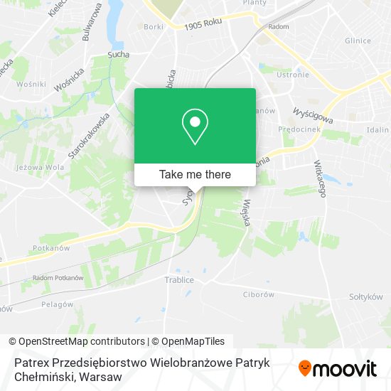 Patrex Przedsiębiorstwo Wielobranżowe Patryk Chełmiński map