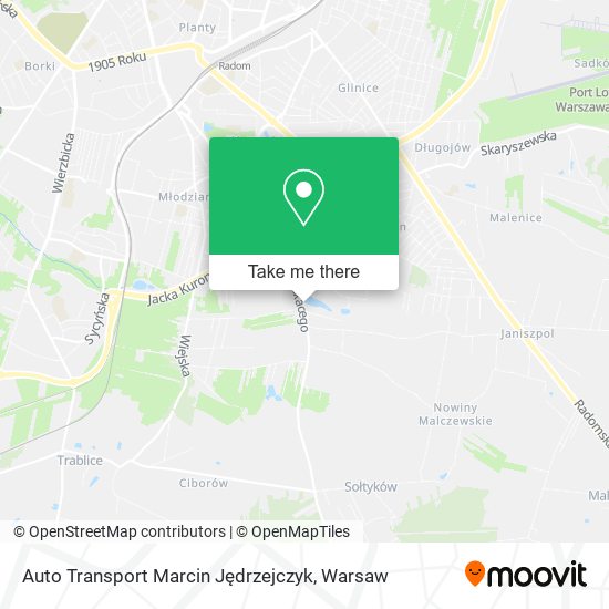 Auto Transport Marcin Jędrzejczyk map