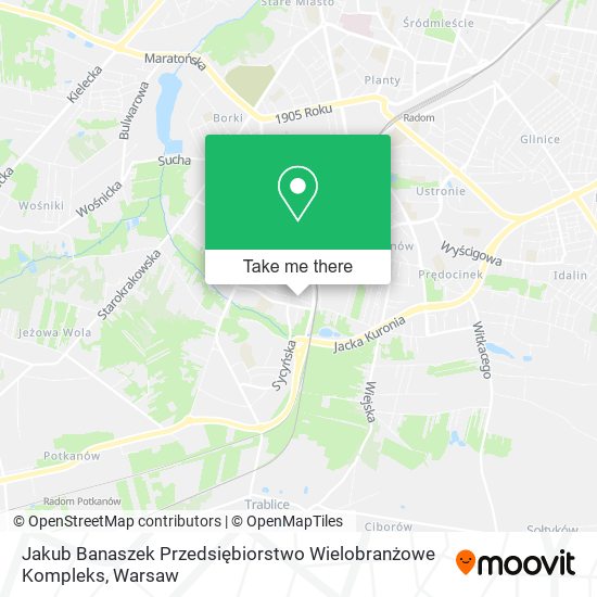 Jakub Banaszek Przedsiębiorstwo Wielobranżowe Kompleks map