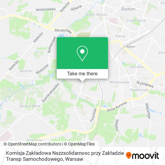 Komisja Zakładowa Nszzsolidarnosc przy Zakładzie Transp Samochodowego map